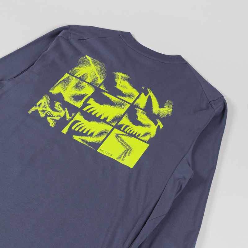 Arc'teryx Kragg SL Cotton Bird Tile Long Sleeve T Shirt Dark Stratus Euphoria-2