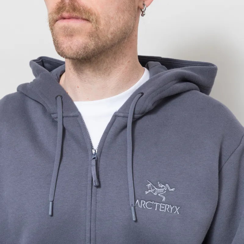 Arc'teryx Emblem Fleece Full Zip Hoodie Dark Stratus-5