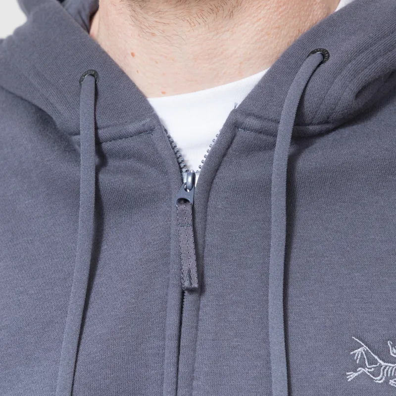 Arc'teryx Emblem Fleece Full Zip Hoodie Dark Stratus-7