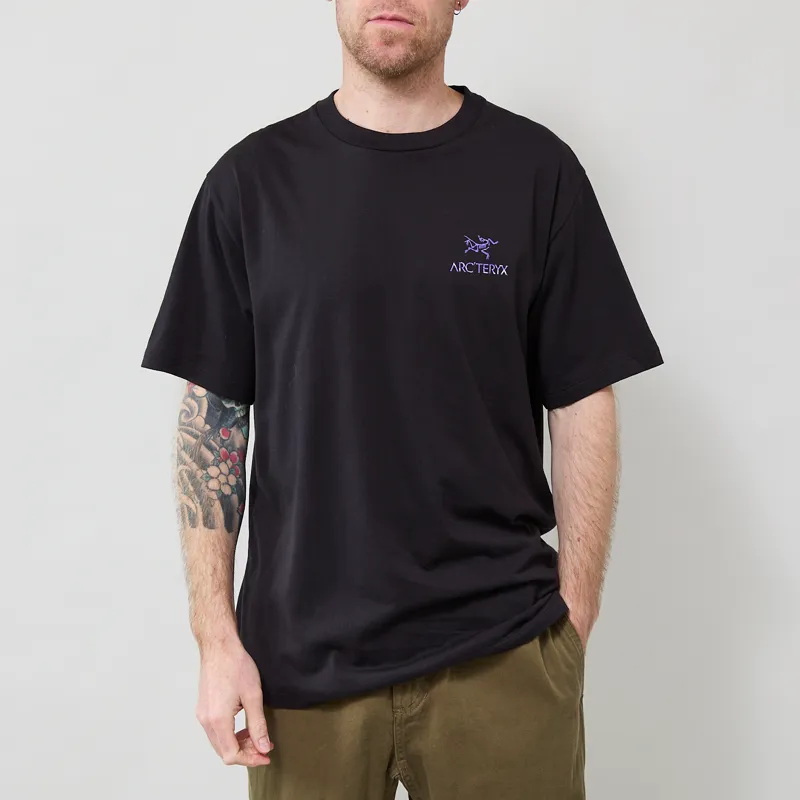 Arc'teryx Kragg SL Cotton Jug T Shirt Black Violectric-2