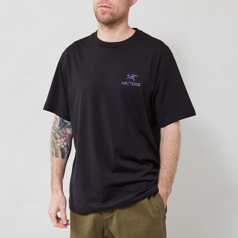 Arc'teryx Kragg SL Cotton Jug T Shirt Black Violectric-1