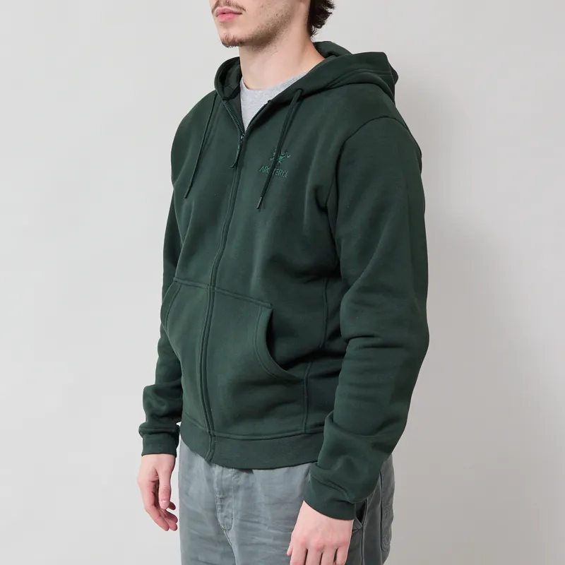 Arc'teryx Emblem Fleece Full Zip Hoodie Dark Jade-1