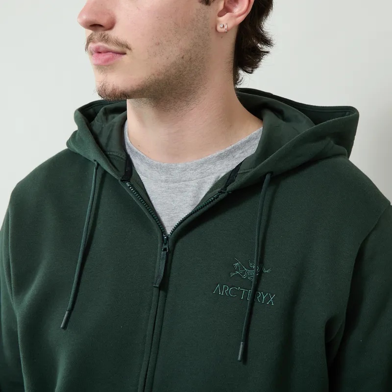 Arc'teryx Emblem Fleece Full Zip Hoodie Dark Jade-3