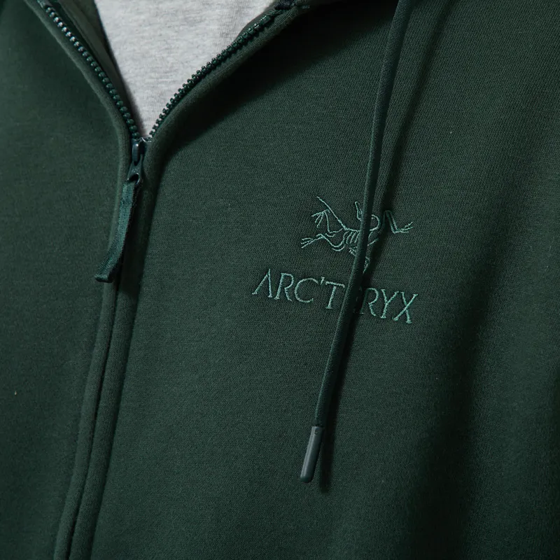 Arc'teryx Emblem Fleece Full Zip Hoodie Dark Jade-5