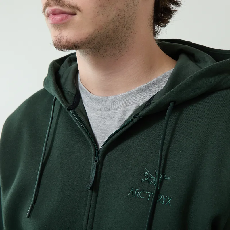 Arc'teryx Emblem Fleece Full Zip Hoodie Dark Jade-4