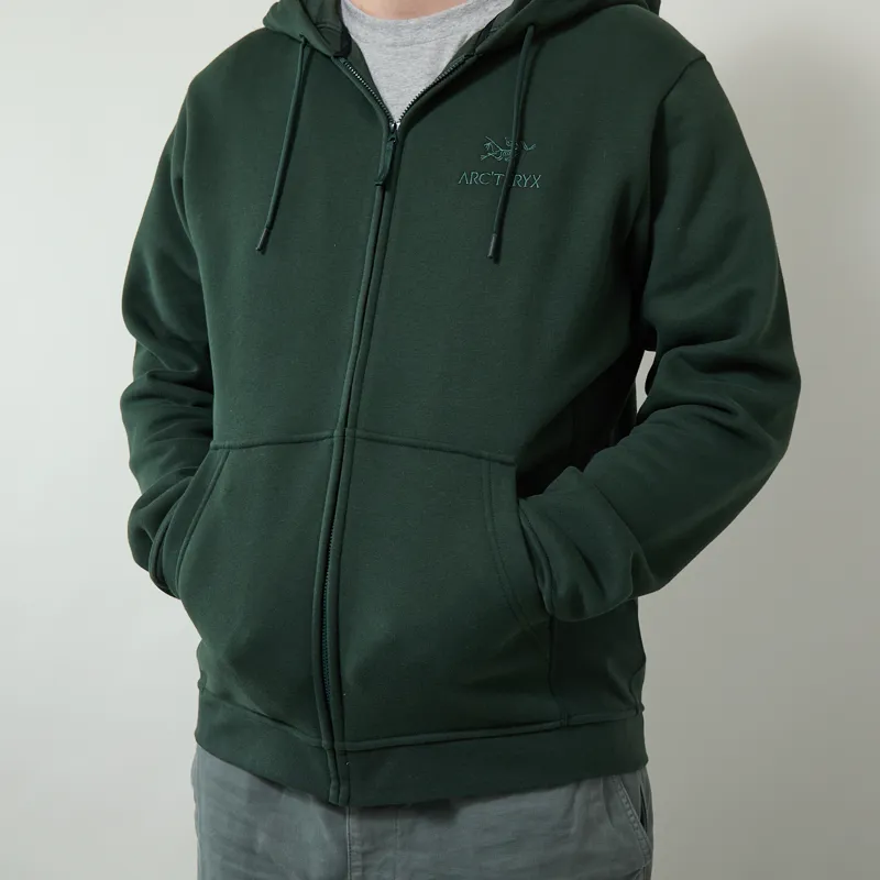 Arc'teryx Emblem Fleece Full Zip Hoodie Dark Jade-8