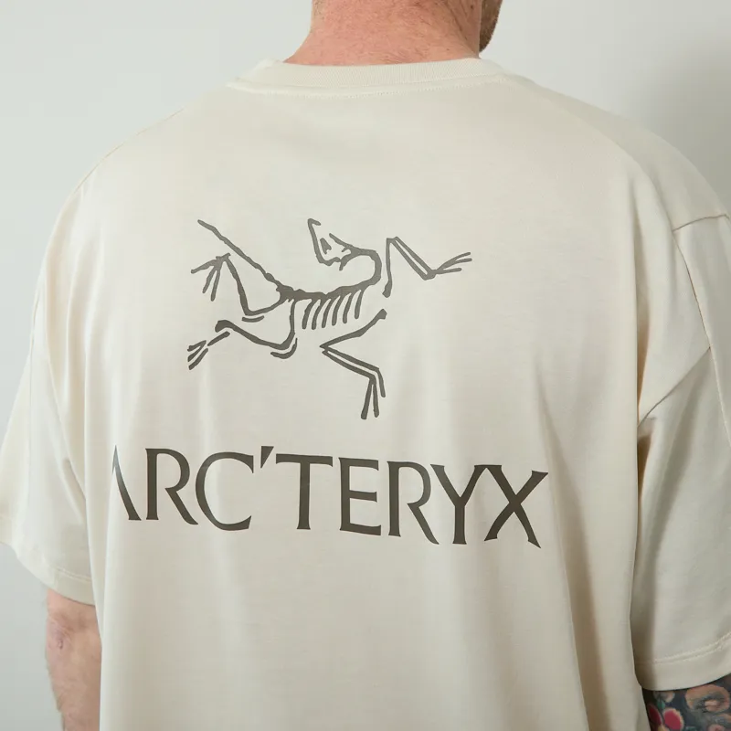 Arc'teryx Kragg SL Cotton Bird Word T Shirt Sea Salt Mongoose-3