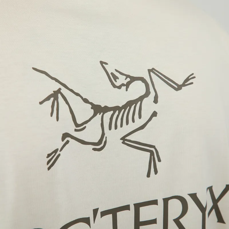 Arc'teryx Kragg SL Cotton Bird Word T Shirt Sea Salt Mongoose-4