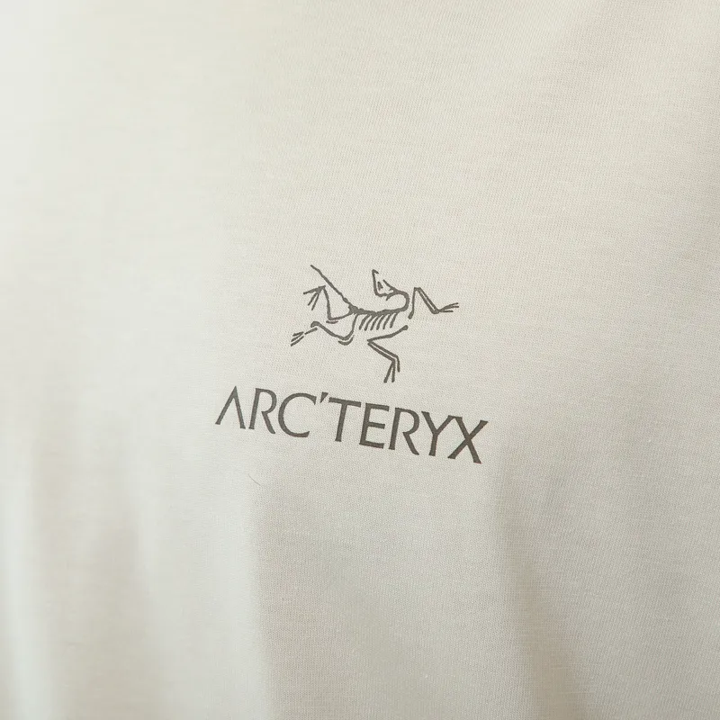 Arc'teryx Kragg SL Cotton Bird Word T Shirt Sea Salt Mongoose-7