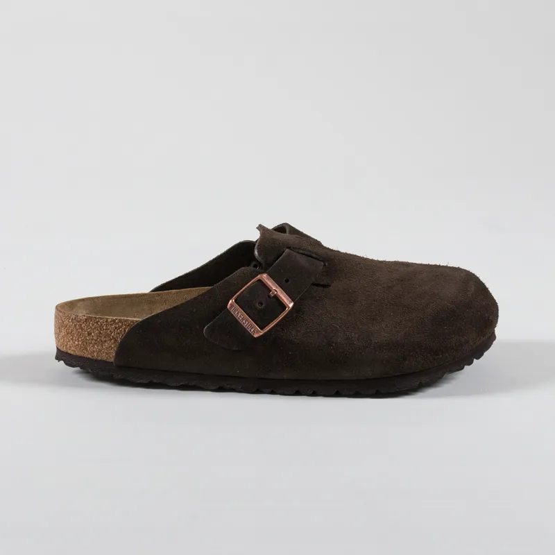Birkenstock Boston BS Regular Fit Sandals Suede Mocha-1
