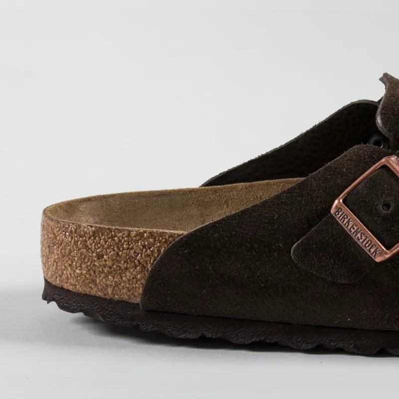 Birkenstock Boston BS Regular Fit Sandals Suede Mocha-4