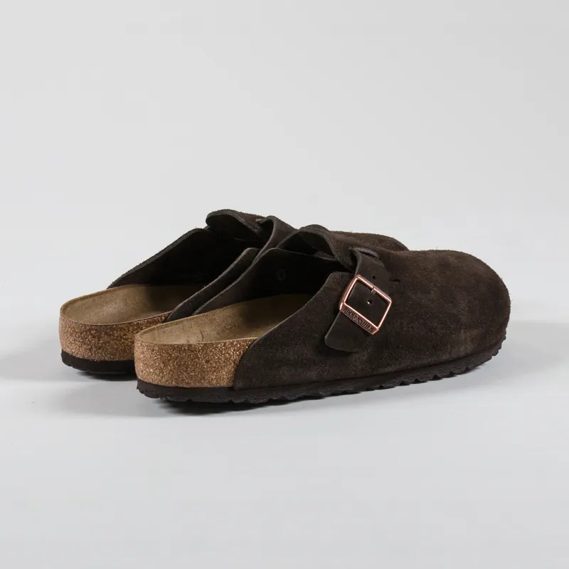 Birkenstock Boston BS Regular Fit Sandals Suede Mocha-2