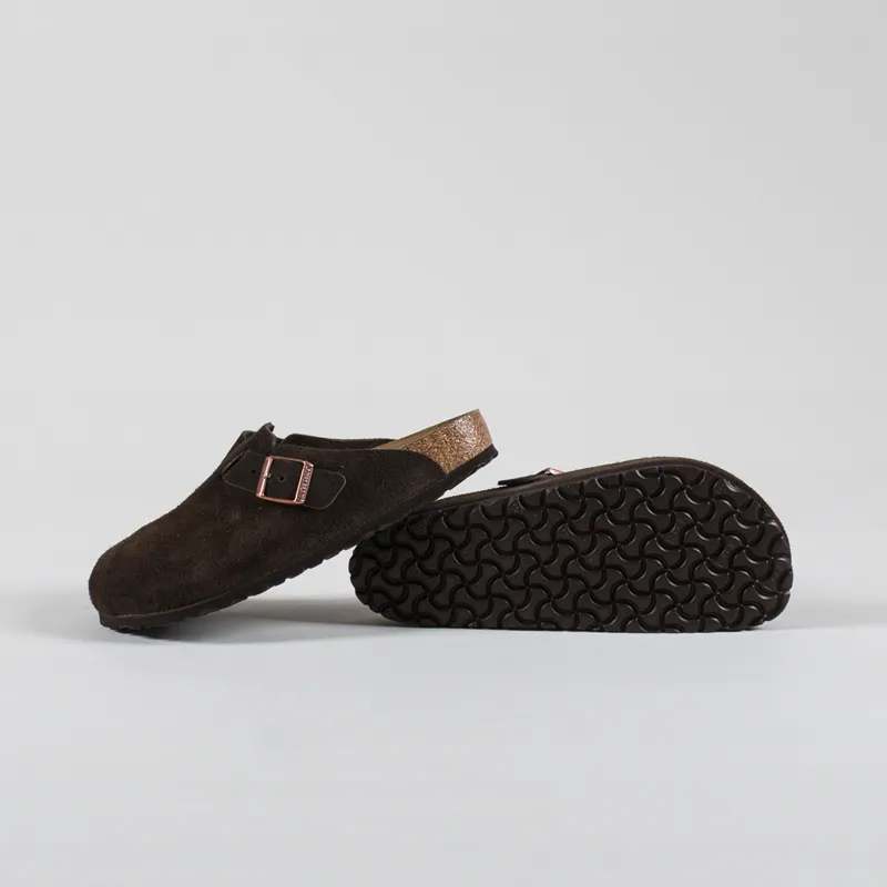 Birkenstock Boston BS Regular Fit Sandals Suede Mocha-3