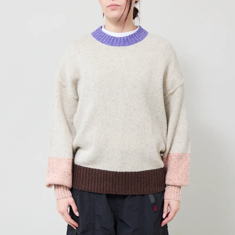 Selfhood Womens Heavy Block Knit Off White