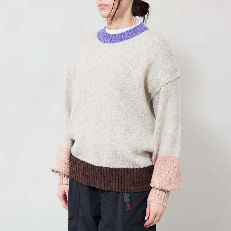Selfhood Womens Heavy Block Knit Off White-1