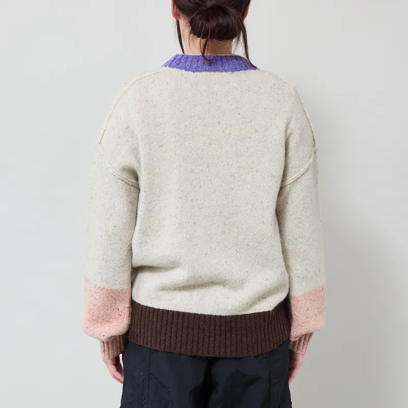 Selfhood Womens Heavy Block Knit Off White-2