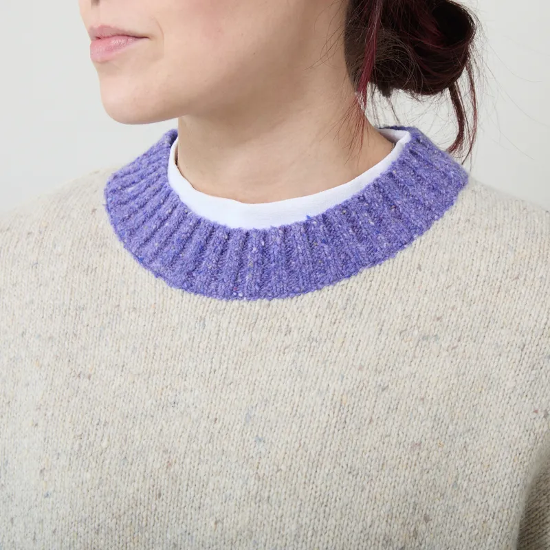 Selfhood Womens Heavy Block Knit Off White-3