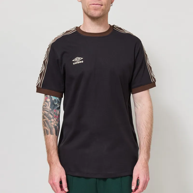 Umbro Taped T Shirt Black Demitasse Pelican