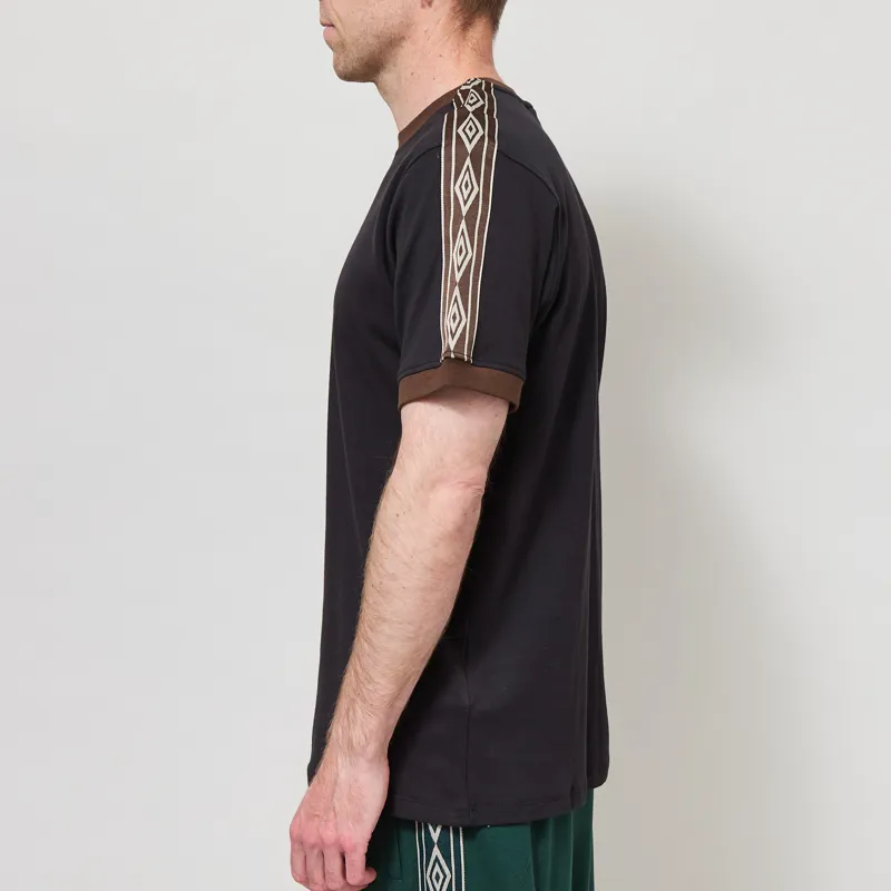 Umbro Taped T Shirt Black Demitasse Pelican-2