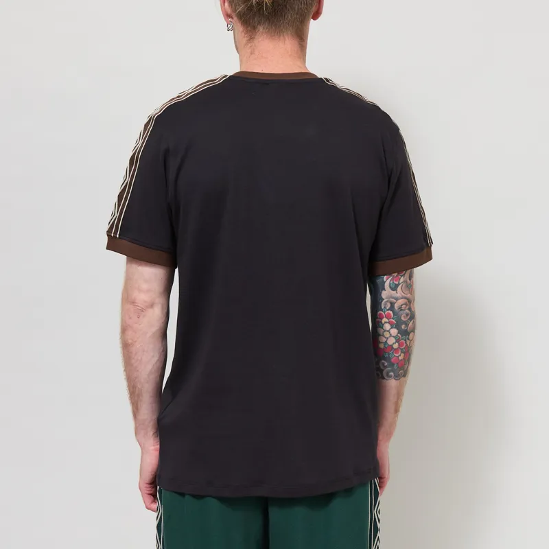 Umbro Taped T Shirt Black Demitasse Pelican-3
