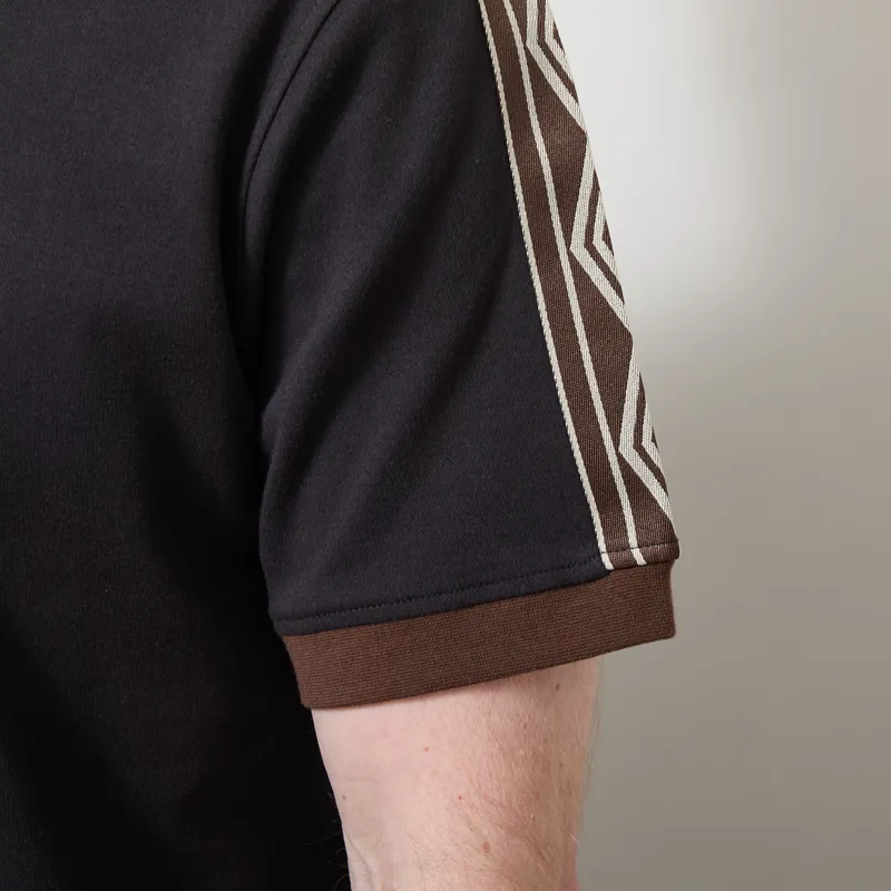 Umbro Taped T Shirt Black Demitasse Pelican-5
