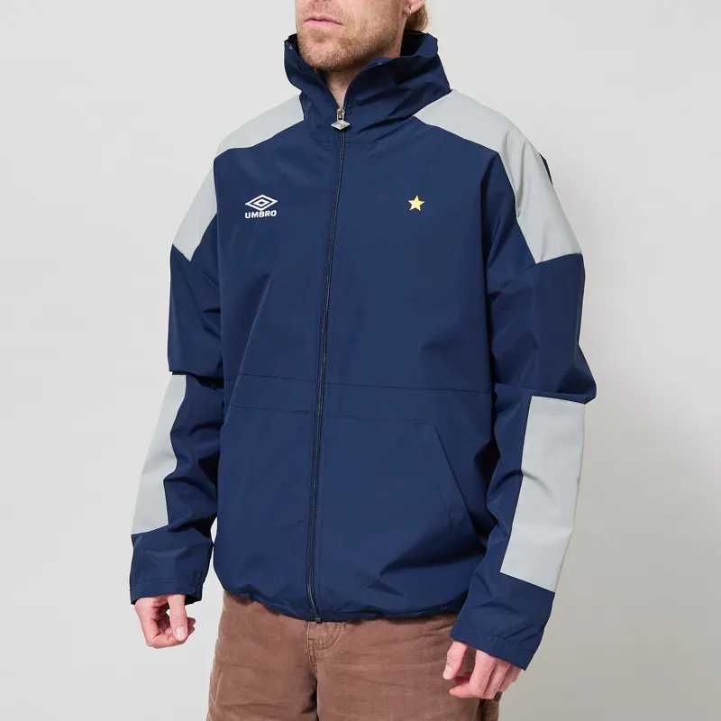Umbro Panelled Boxy Jacket Dress Blue Neutral Grey-1