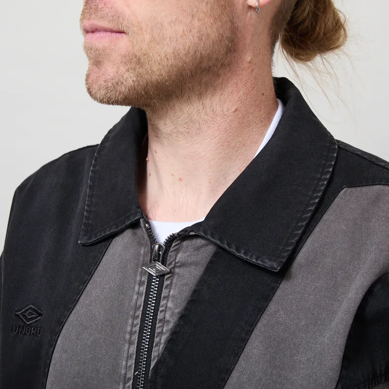 Umbro Washed Drill Jacket Black-3