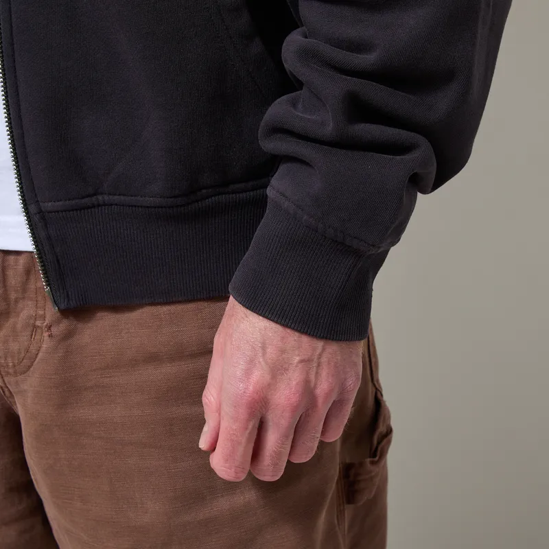 Umbro Washed Zip Through Hoodie Black Sedona Sage-8