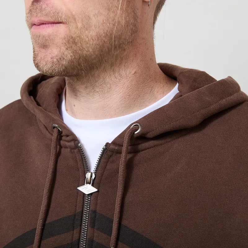 Umbro Washed Zip Through Hoodie Demitasse Black-2