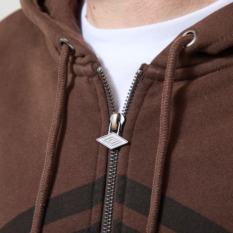 Umbro Washed Zip Through Hoodie Demitasse Black-3