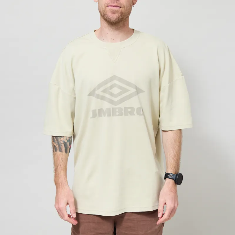 Umbro Washed Boxy T Shirt Pelican Plaza Taupe-1