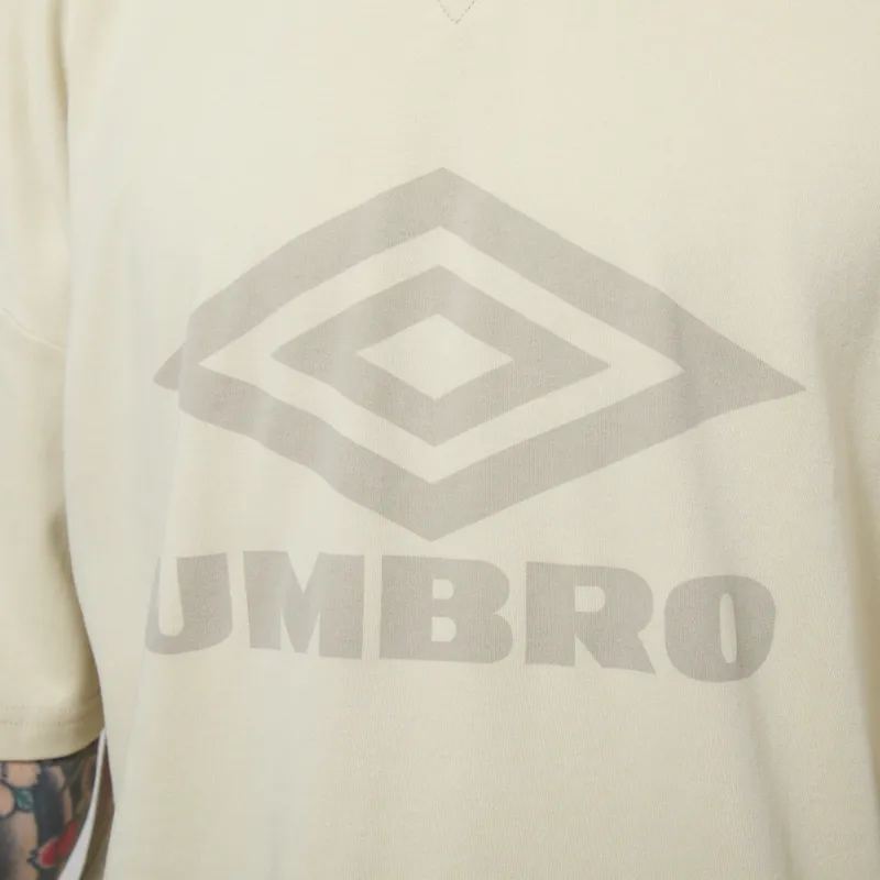 Umbro Washed Boxy T Shirt Pelican Plaza Taupe-5