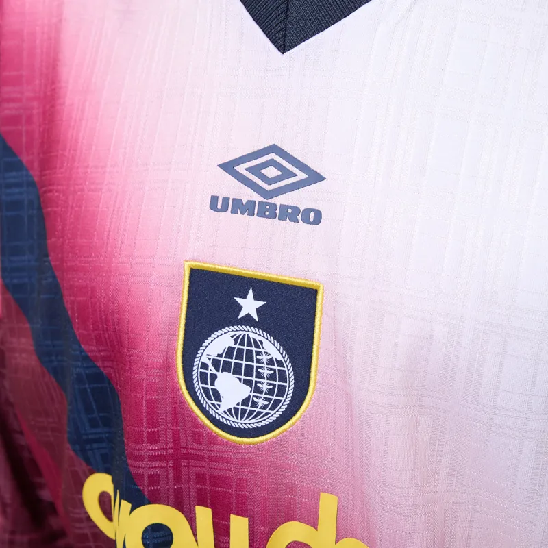 Umbro Printed Football Jersey Brilliant White Cabernet-5