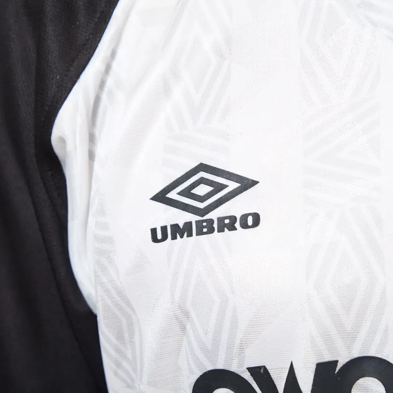 Umbro Panelled Football Jersey Brilliant White Black Gold-6
