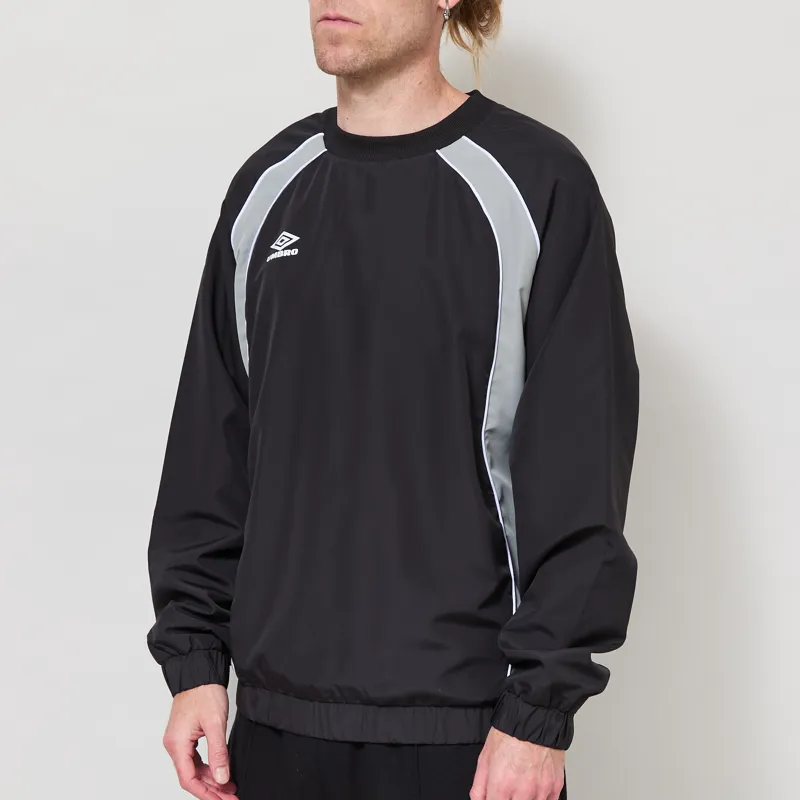 Umbro Panelled Sweat Black Neutral Grey White-1