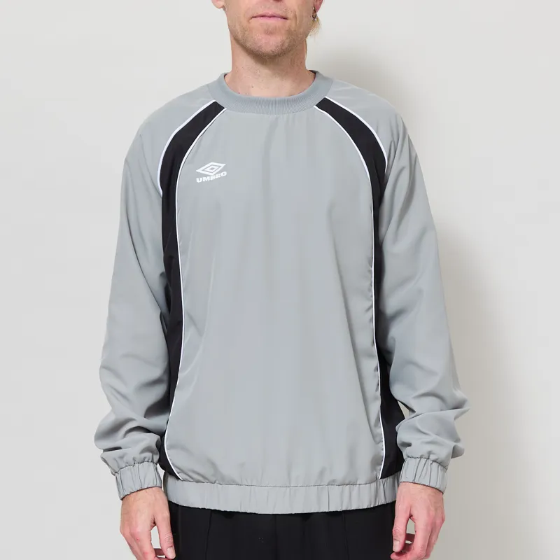 Umbro Panelled Sweat Neutral Grey Black White-3