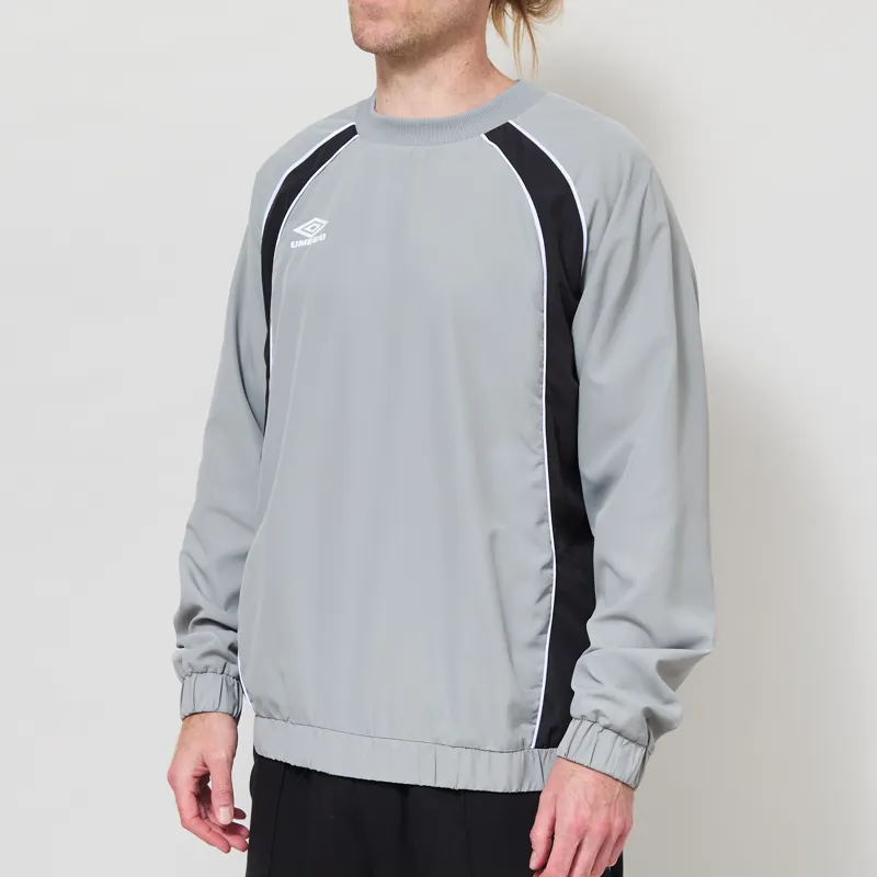 Umbro Panelled Sweat Neutral Grey Black White-2