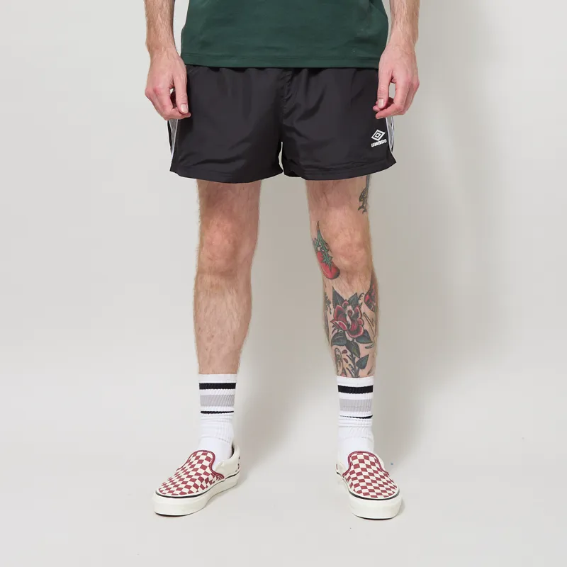 Umbro Panelled Shorts Black Neutral Grey White