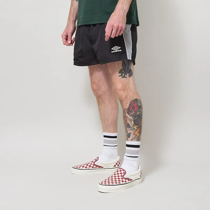 Umbro Panelled Shorts Black Neutral Grey White-1