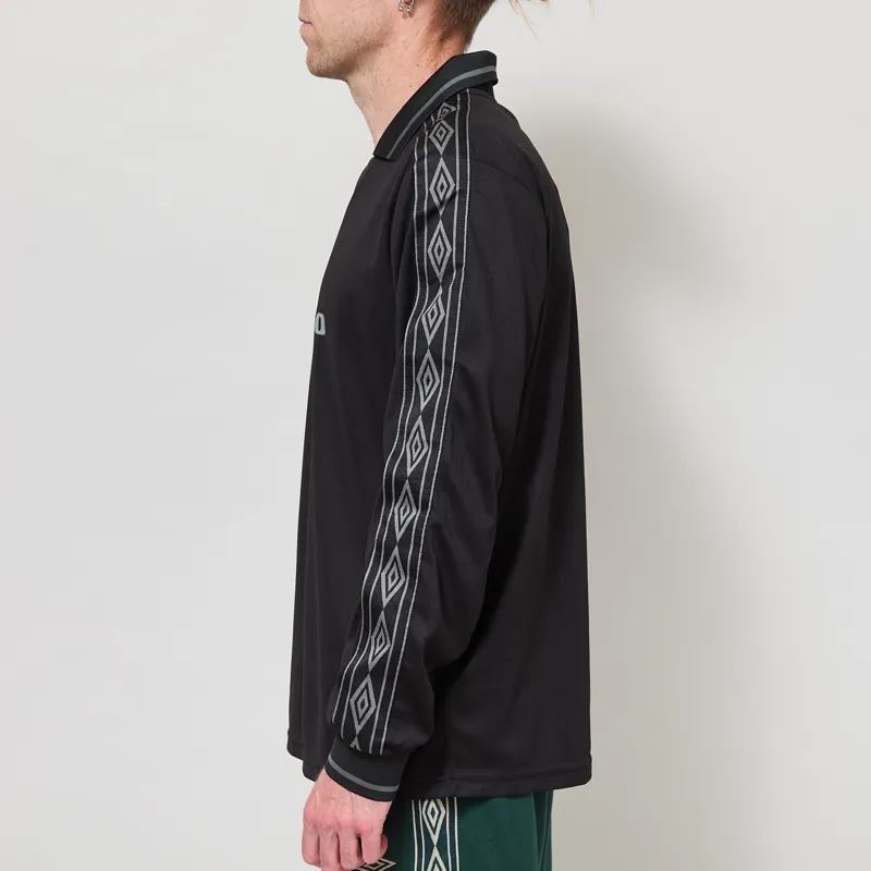 Umbro Taped Long Sleeve Jersey Black Sedona Sage-2