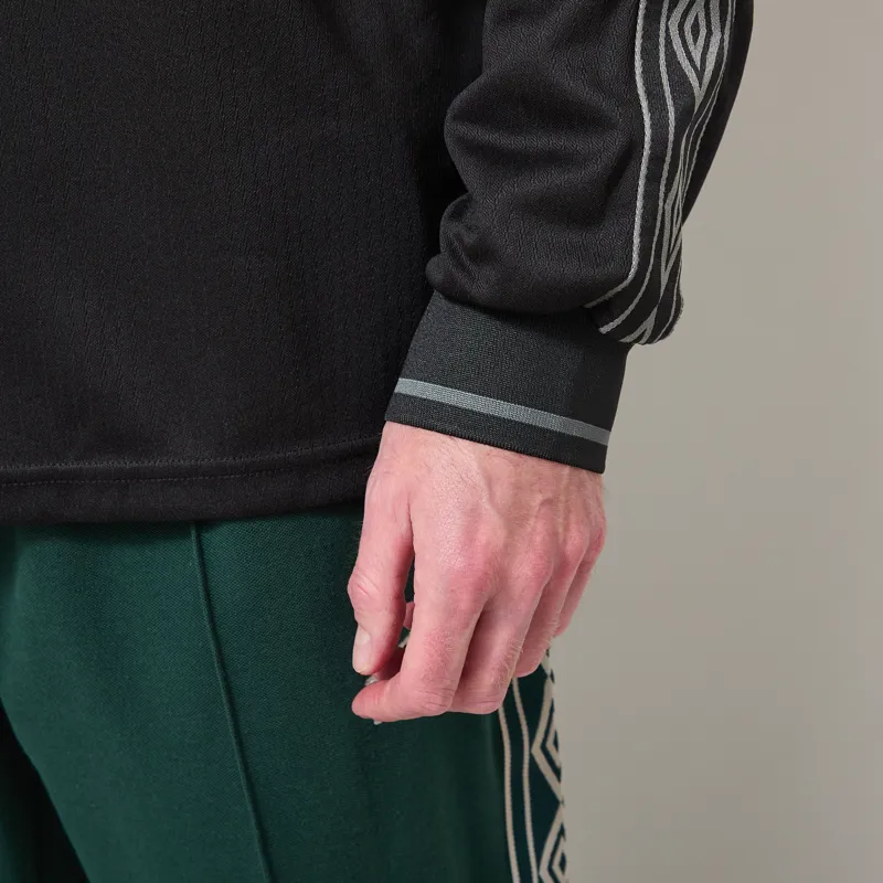 Umbro Taped Long Sleeve Jersey Black Sedona Sage-8