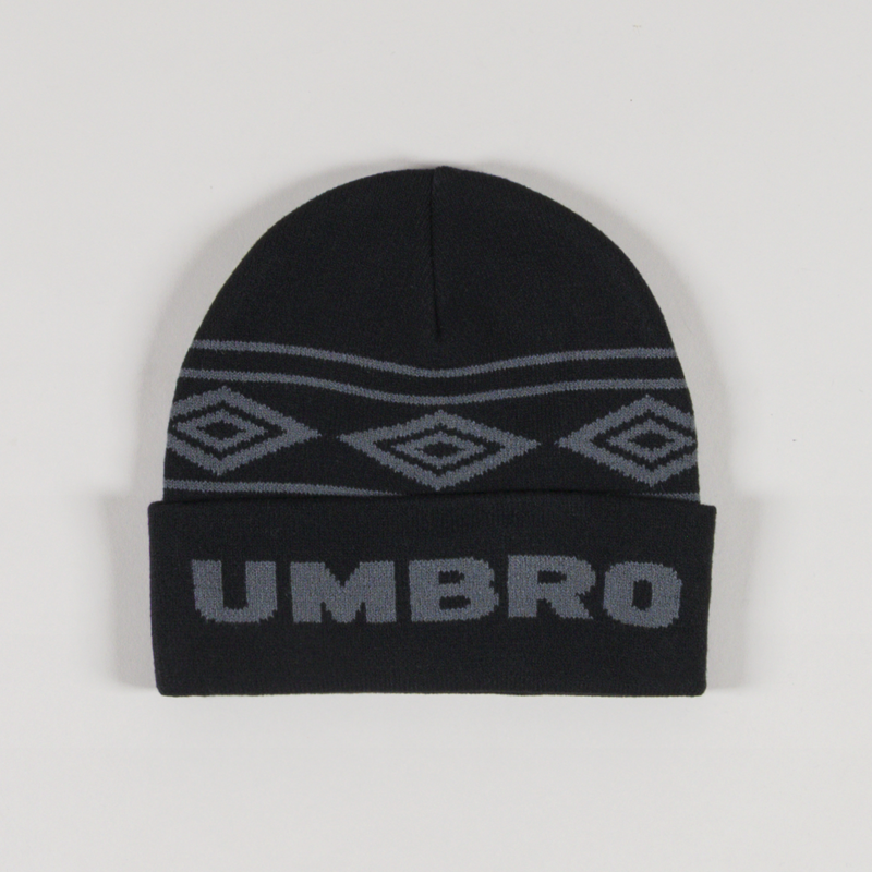 Umbro Diamond Intarsia Knit Beanie Black Sedona Sage