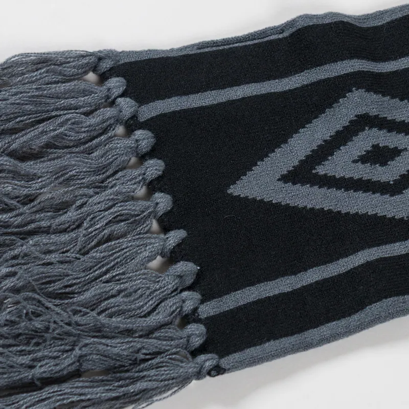 Umbro Diamond Intarsia Knit Scarf Black Sedona Sage-2