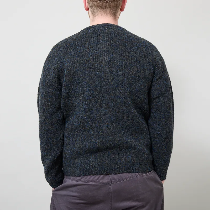 Frizmworks Brushed Wool Round Cardigan Black-2