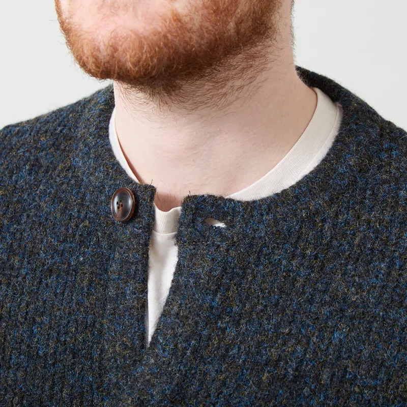 Frizmworks Brushed Wool Round Cardigan Black-3