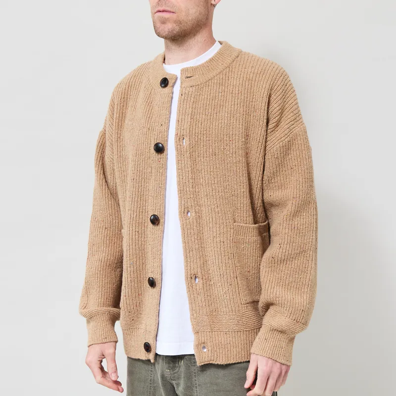 Frizmworks Bocaci Wool Round Cardigan Beige-1