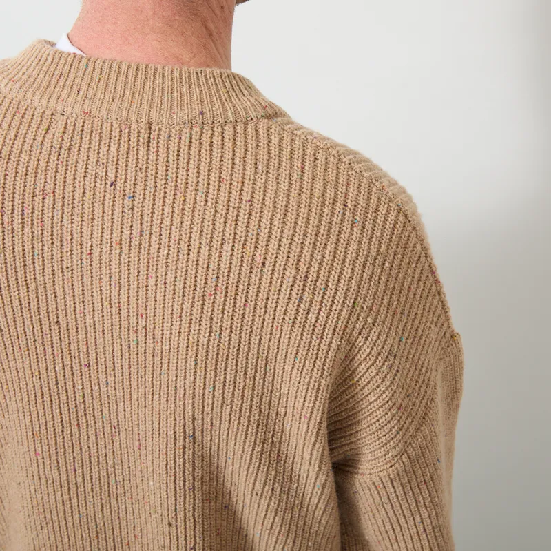 Frizmworks Bocaci Wool Round Cardigan Beige-3