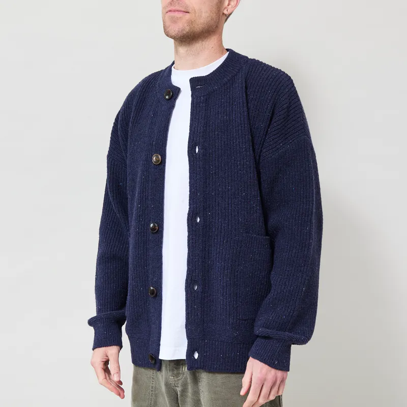 Frizmworks Bocaci Wool Round Cardigan Navy-1