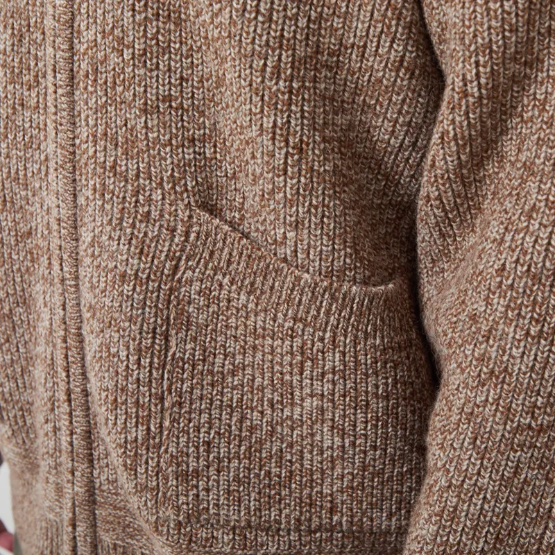 Frizmworks Tweed Wool Deck Zip Up Cardigan Brown-6