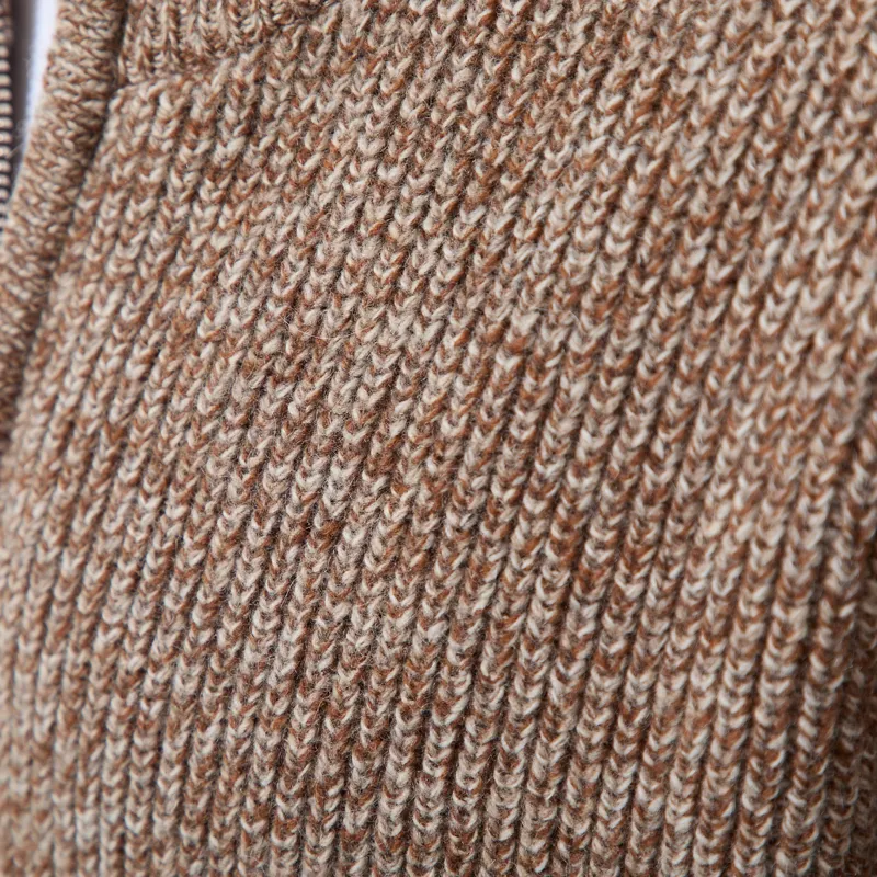 Frizmworks Tweed Wool Deck Zip Up Cardigan Brown-9